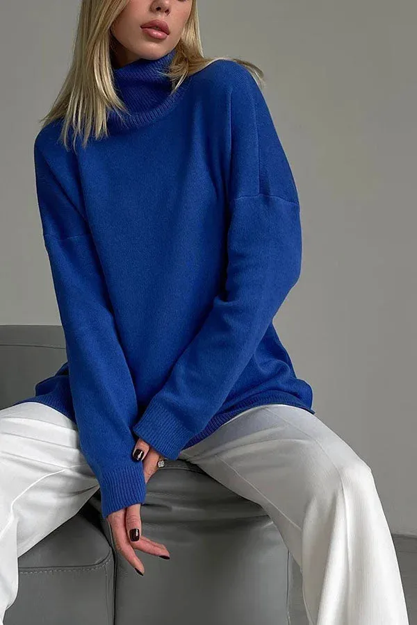 Axelle – Pull à col roulé oversize, cosy et parfait pour les jours froids
