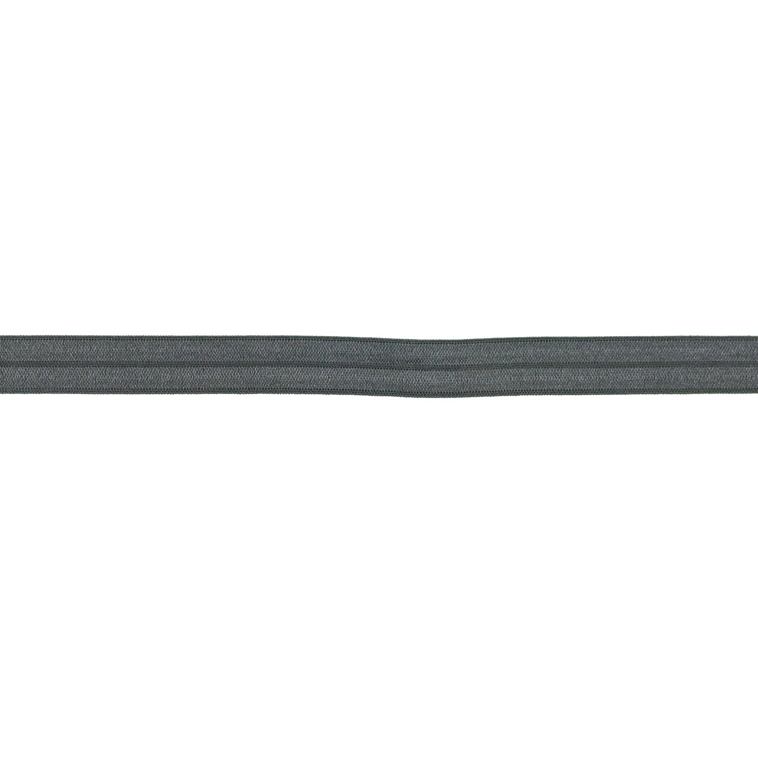 Bande à border élastique brillant [15 mm] – gris foncé