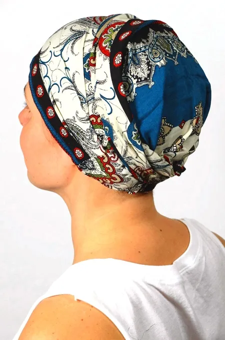 Bandeau à cheveux large 100% coton - Foulard