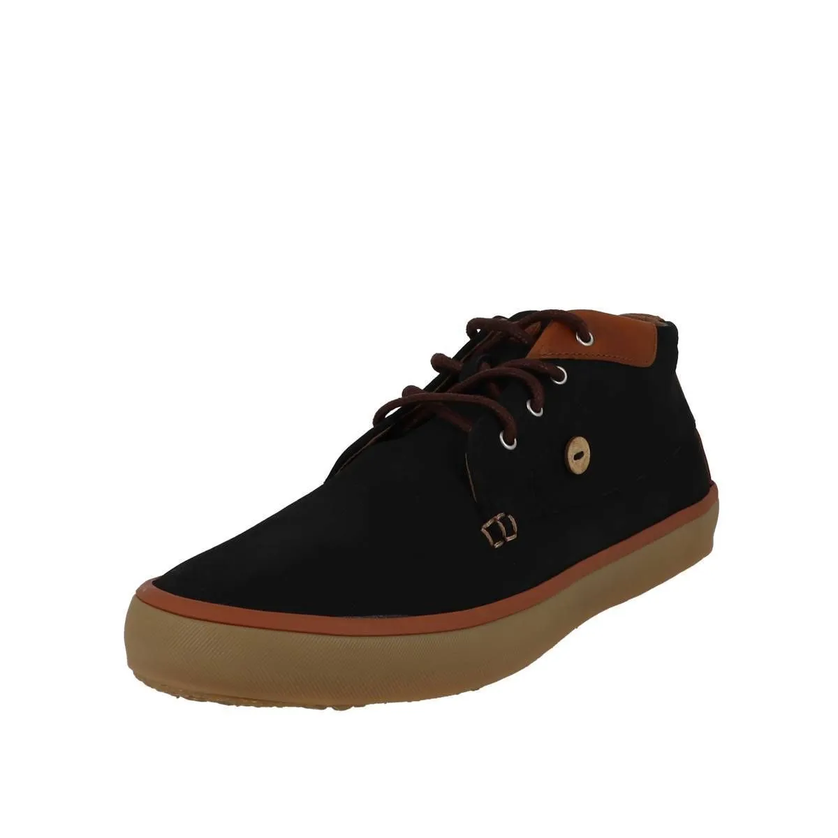 Baskets mode Faguo wattle leather noir