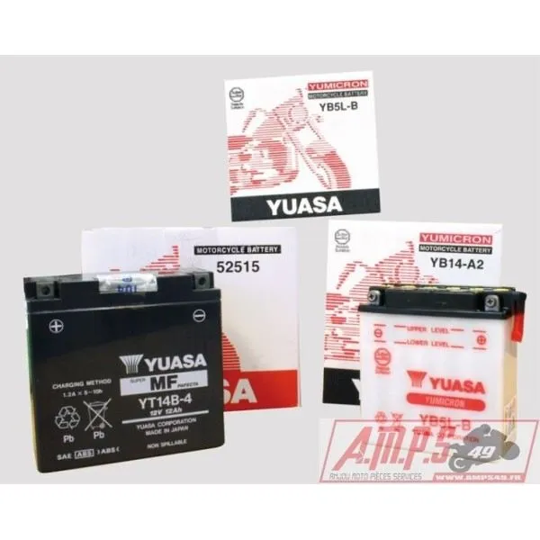 Batterie YUASA conventionnelle sans pack acide - 6N4A-4D