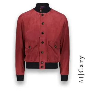Blouson Suède rouge A1 Cary