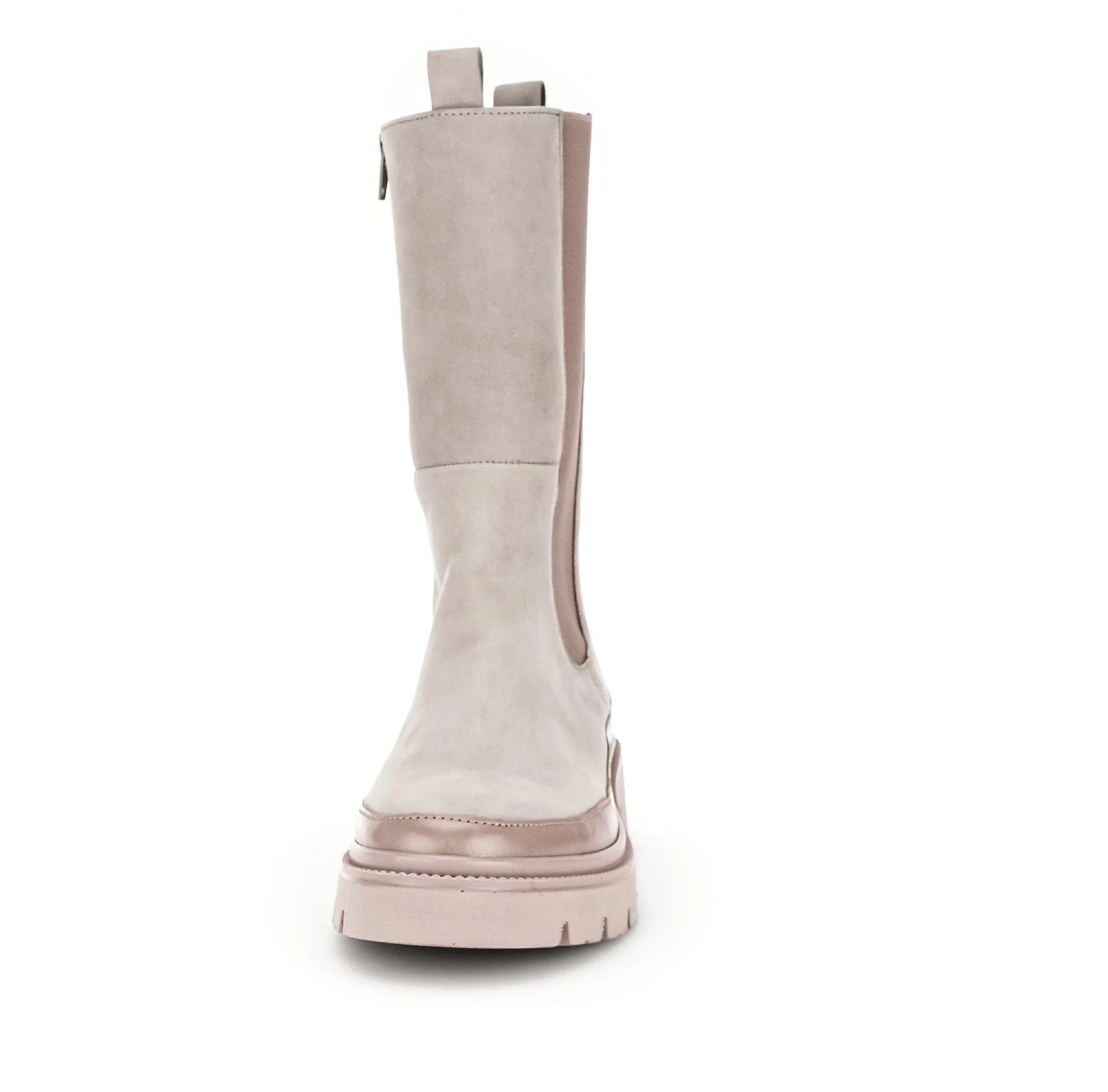 Bottes beiges en suède