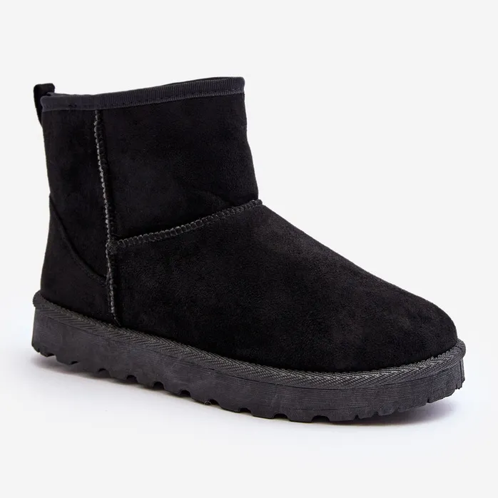 Bottes de neige en suède écologique pour femmes Noir Enranta le noir