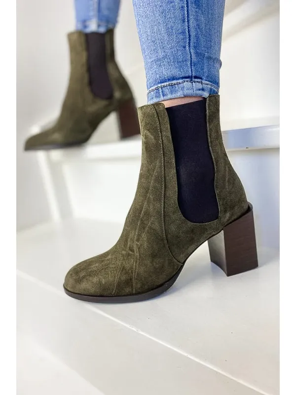 Bottines Breeze Peau Kaki - Reqins