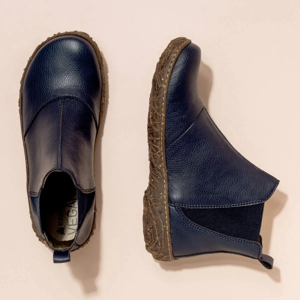 Bottines chelsea vegan - Bleu Marine