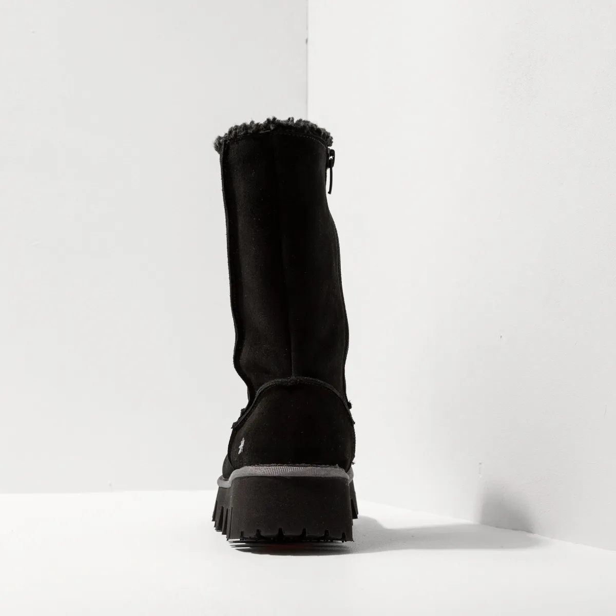 Bottines fourrées à semelles crantées - Noir