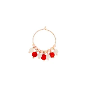 Boucle d'oreille femme Maman et Sophie avec cercle de nacre et cornali