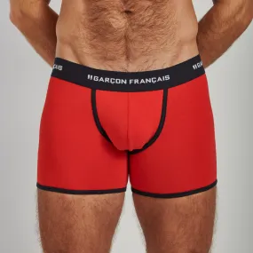 Boxer long rouge