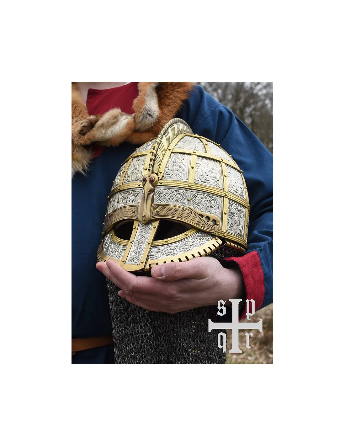 Casque viking décoré Valsgärde, Suède S. VII ⚔️ Boutique Épées