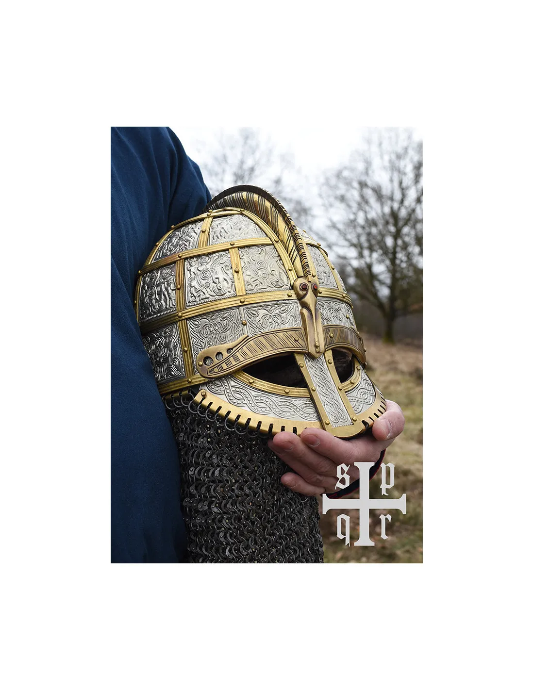 Casque viking décoré Valsgärde, Suède S. VII ⚔️ Boutique Épées