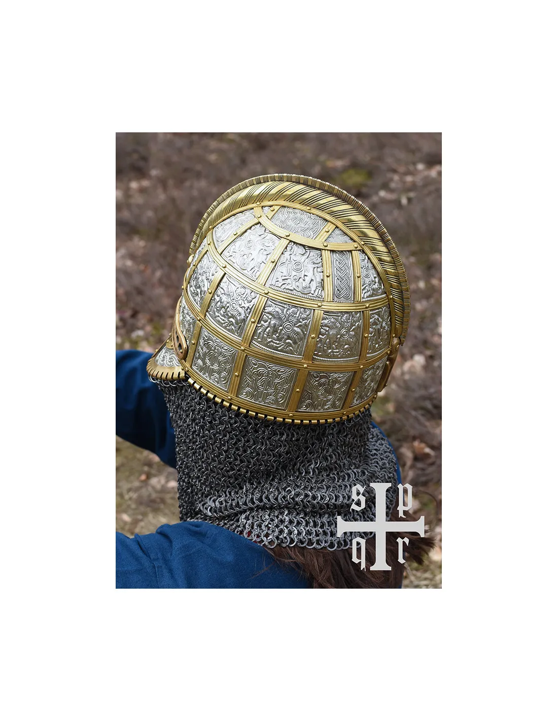 Casque viking décoré Valsgärde, Suède S. VII ⚔️ Boutique Épées