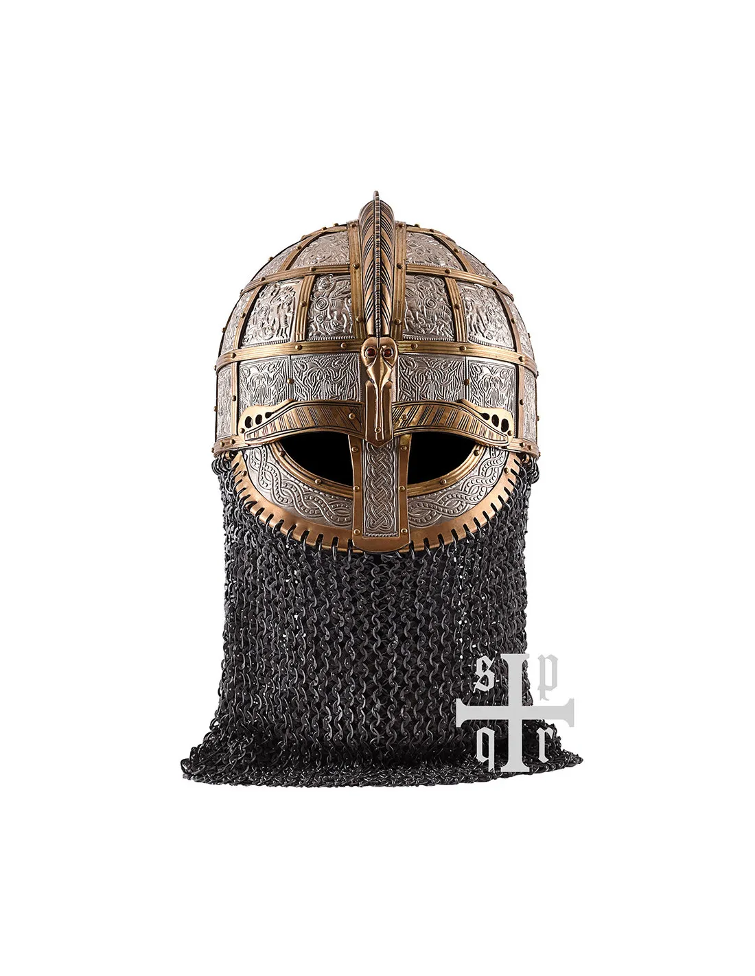 Casque viking décoré Valsgärde, Suède S. VII ⚔️ Boutique Épées