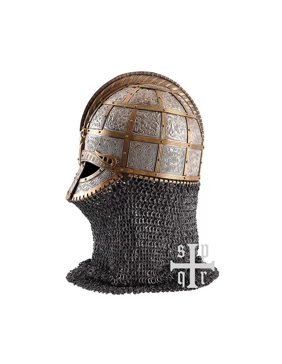 Casque viking décoré Valsgärde, Suède S. VII ⚔️ Boutique Épées