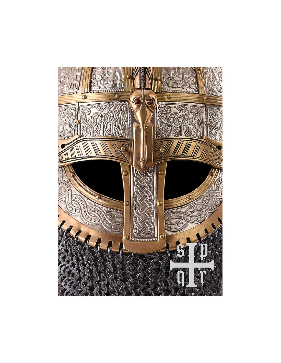 Casque viking décoré Valsgärde, Suède S. VII ⚔️ Boutique Épées