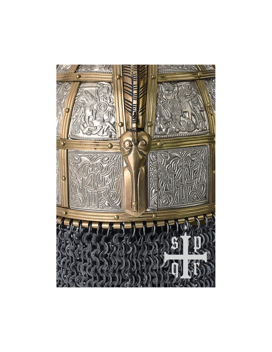 Casque viking décoré Valsgärde, Suède S. VII ⚔️ Boutique Épées