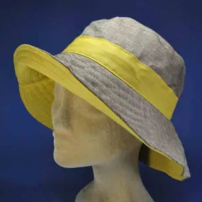 Chapeau d'été 50% lin et 50% coton taille réglable | Pour les femmes