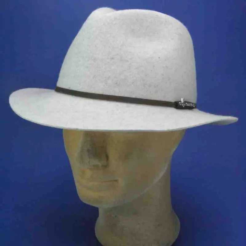 Chapeau en feutre de laine coloris beige | Chapeau mixte