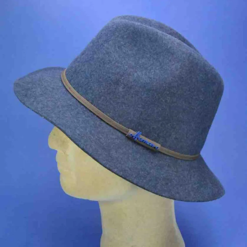 Chapeau en feutre de laine coloris bleu | Chapeau mixte