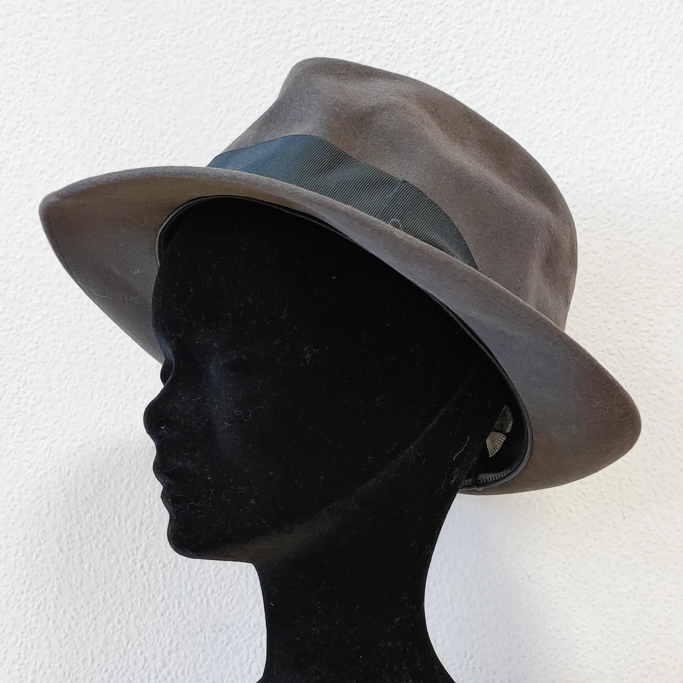 Chapeau en feutre gris vintage "Fléchet Paris" - T58 - Homme 