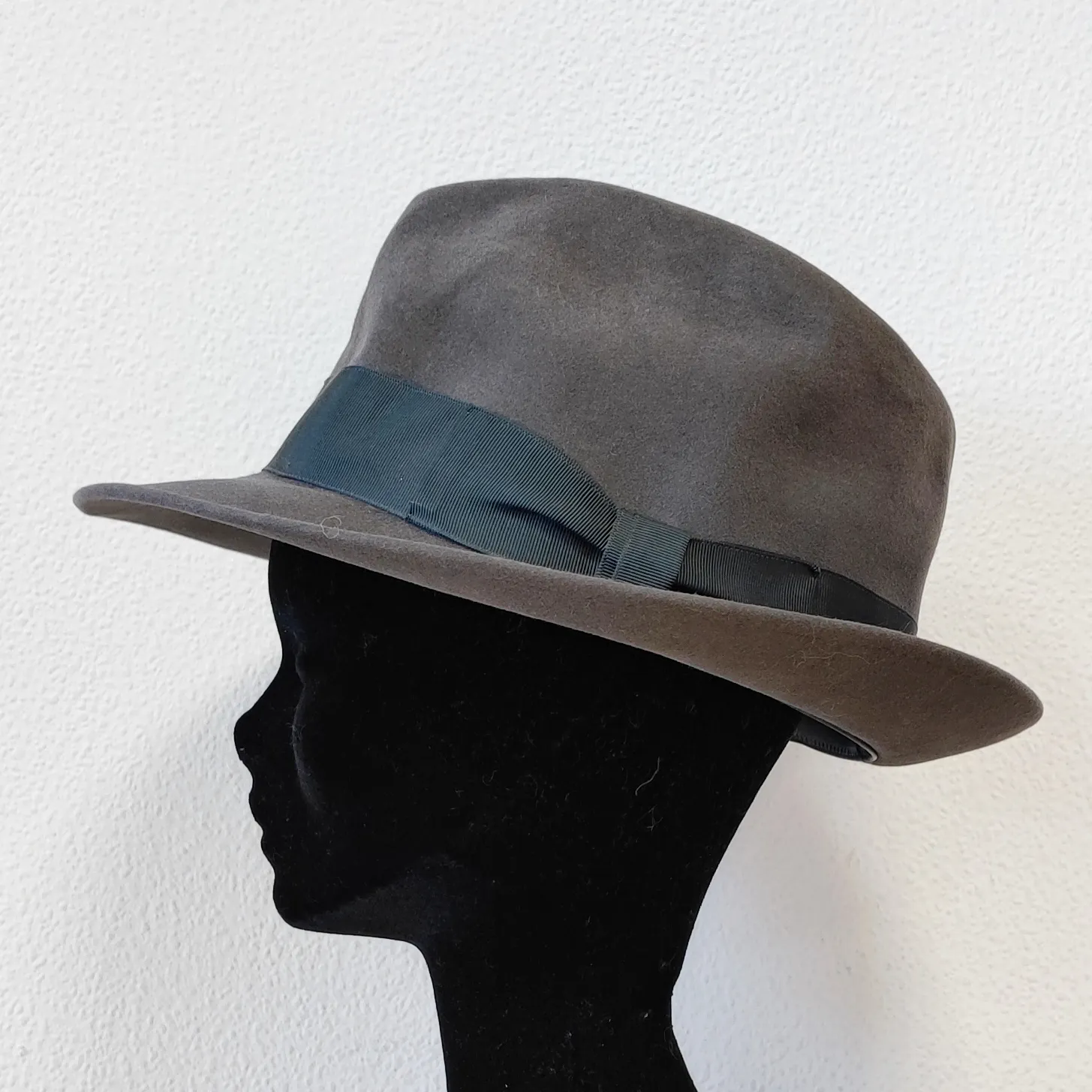 Chapeau en feutre gris vintage "Fléchet Paris" - T58 - Homme 