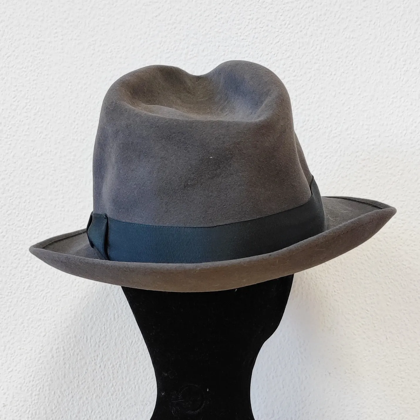 Chapeau en feutre gris vintage "Fléchet Paris" - T58 - Homme 