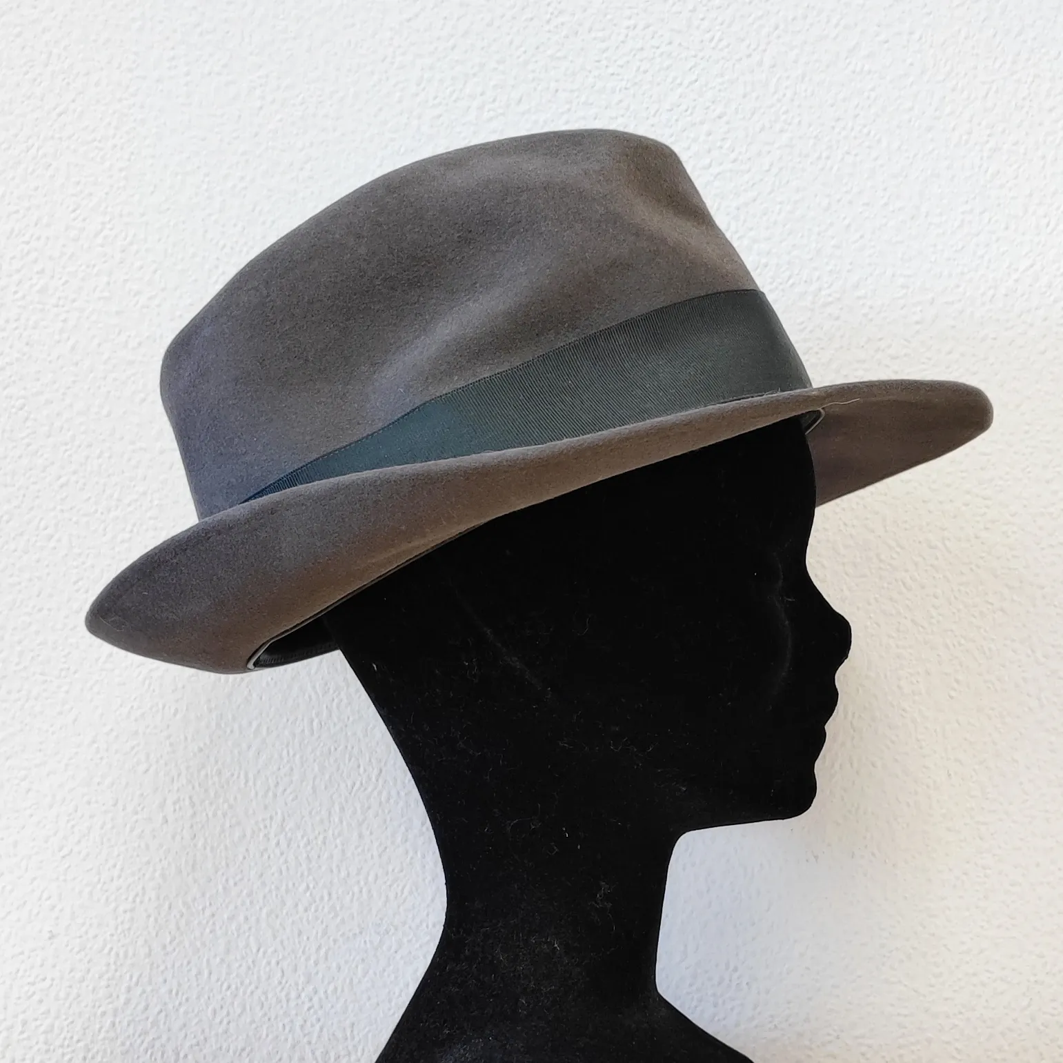 Chapeau en feutre gris vintage "Fléchet Paris" - T58 - Homme 