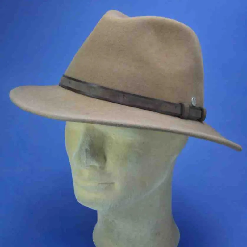 Chapeau Flechet couleur taupe en feutre de laine | Chapeau mixte