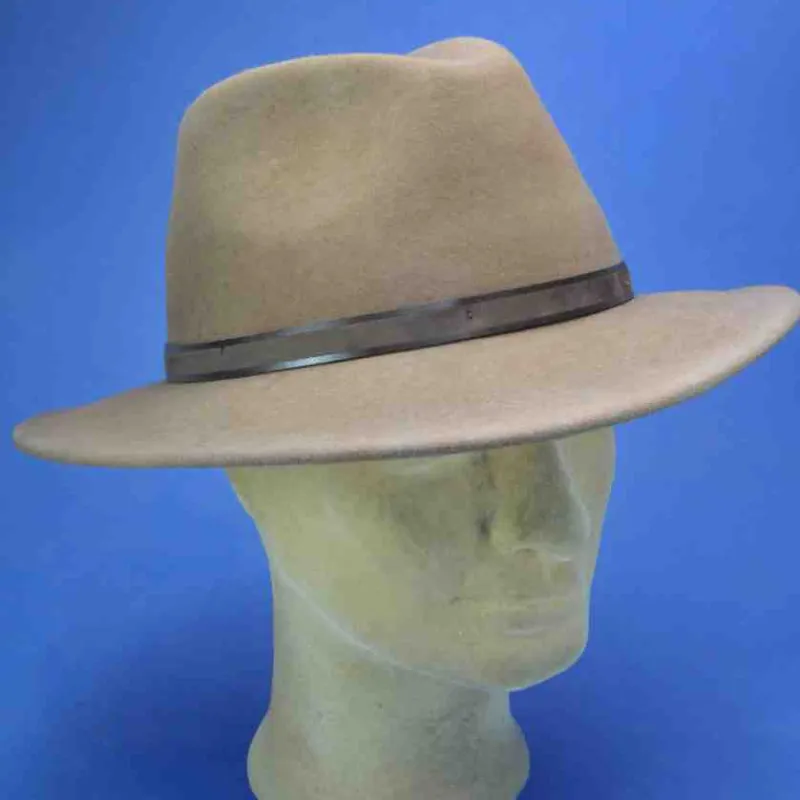 Chapeau Flechet couleur taupe en feutre de laine | Chapeau mixte