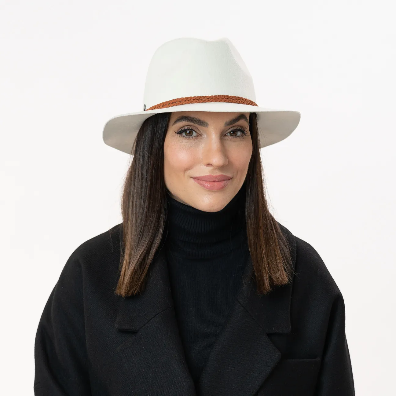 Chapeau White Wool avec Bande de Cuir by Lierys --> Chapeaux, casquettes & bonnets en ligne ▷ Chapeaushop