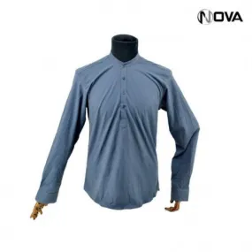 Chemise col mao - homme - manches longues - coton - CHM859