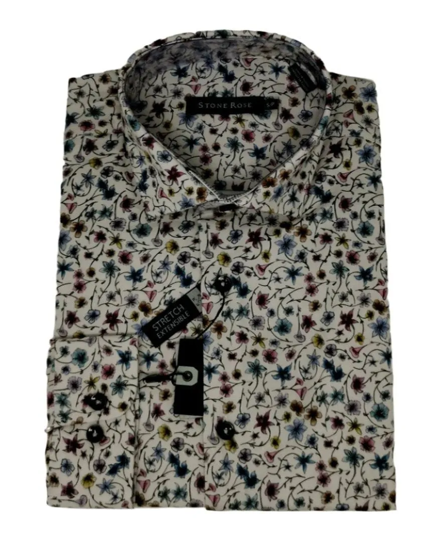 Chemise fleurie extensible