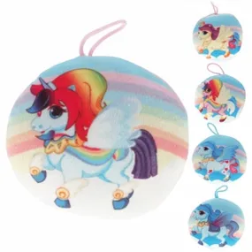 Coussin rond licorne de différente couleur idéal pour vos canapés