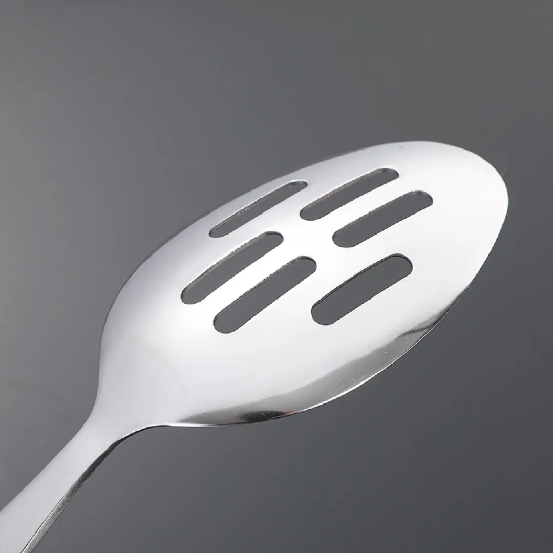 Cuillère de Service en Acier Inoxydable à Rainures 32cm 