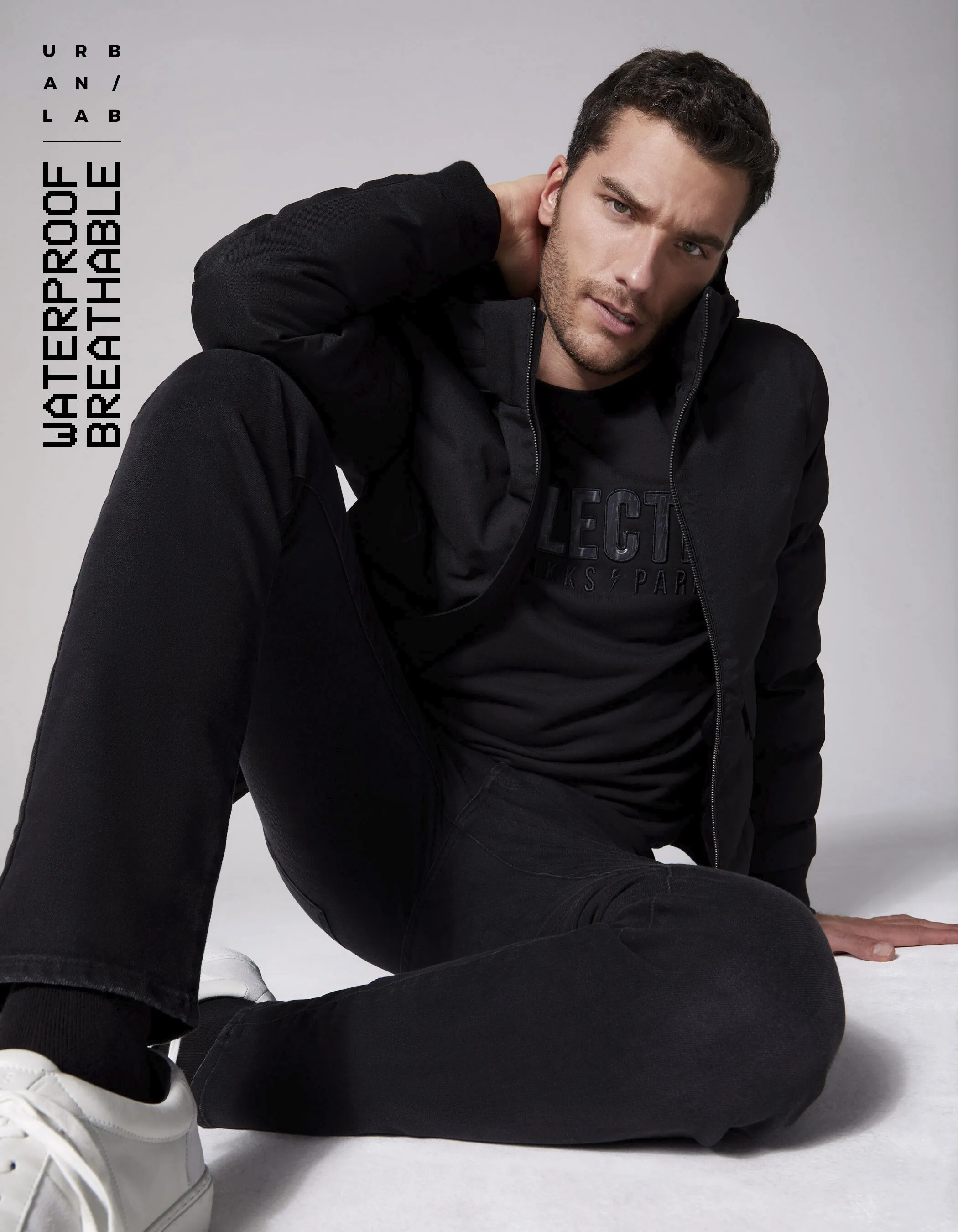 Doudoune noire esprit rock DUPONT™SORONA® Homme