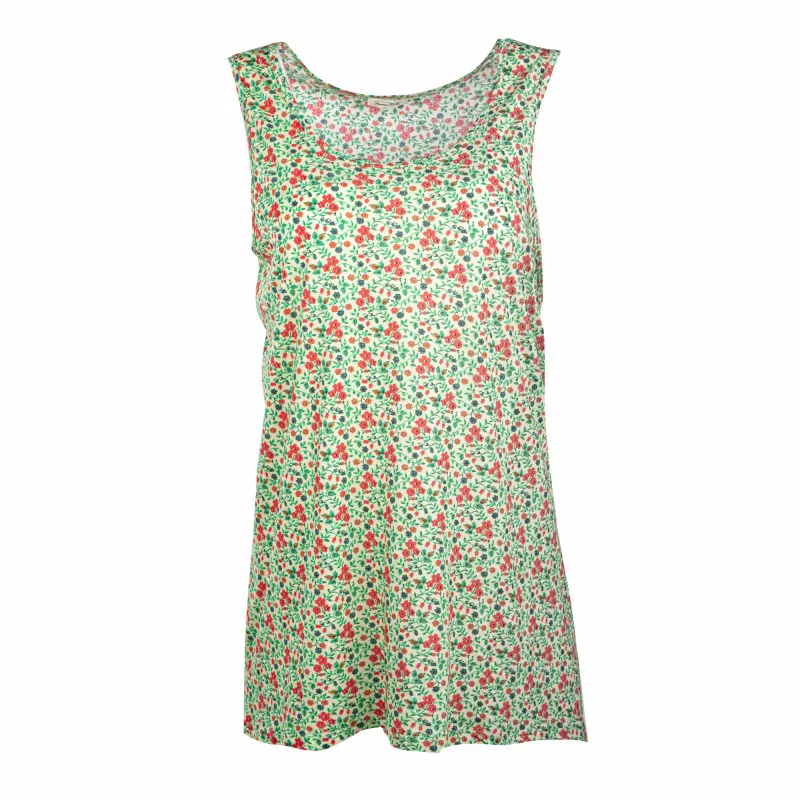 Débardeur fleuri col rond coton Femme AMERICAN VINTAGE à prix 