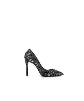 Escarpin Glitter NOIR à Talon Haut