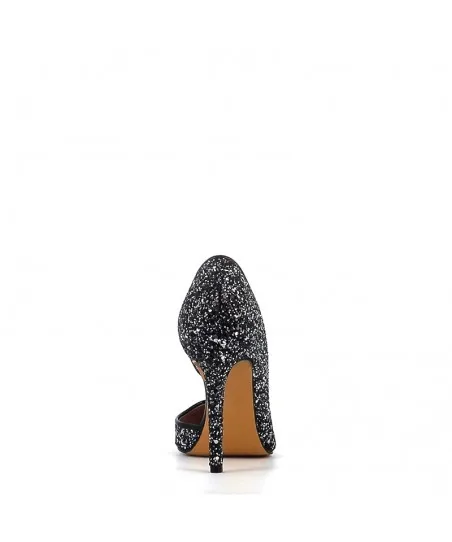 Escarpin Glitter NOIR à Talon Haut