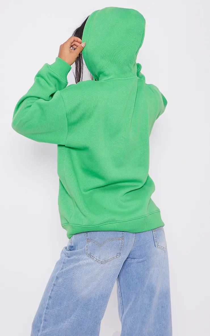 Hoodie oversize vert à zip