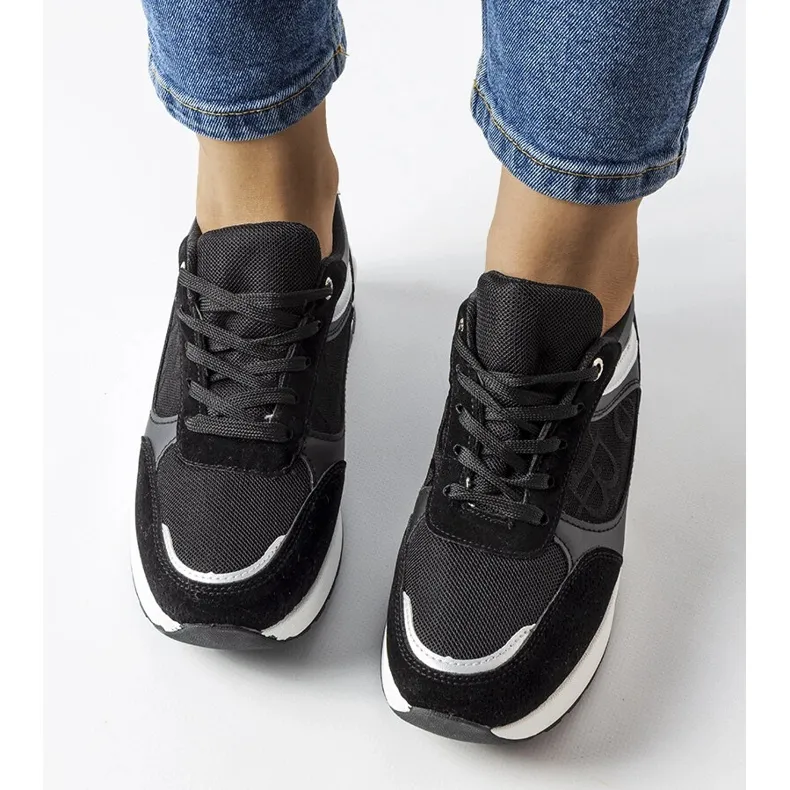 Inna Baskets noires avec empiècement Genovese le noir