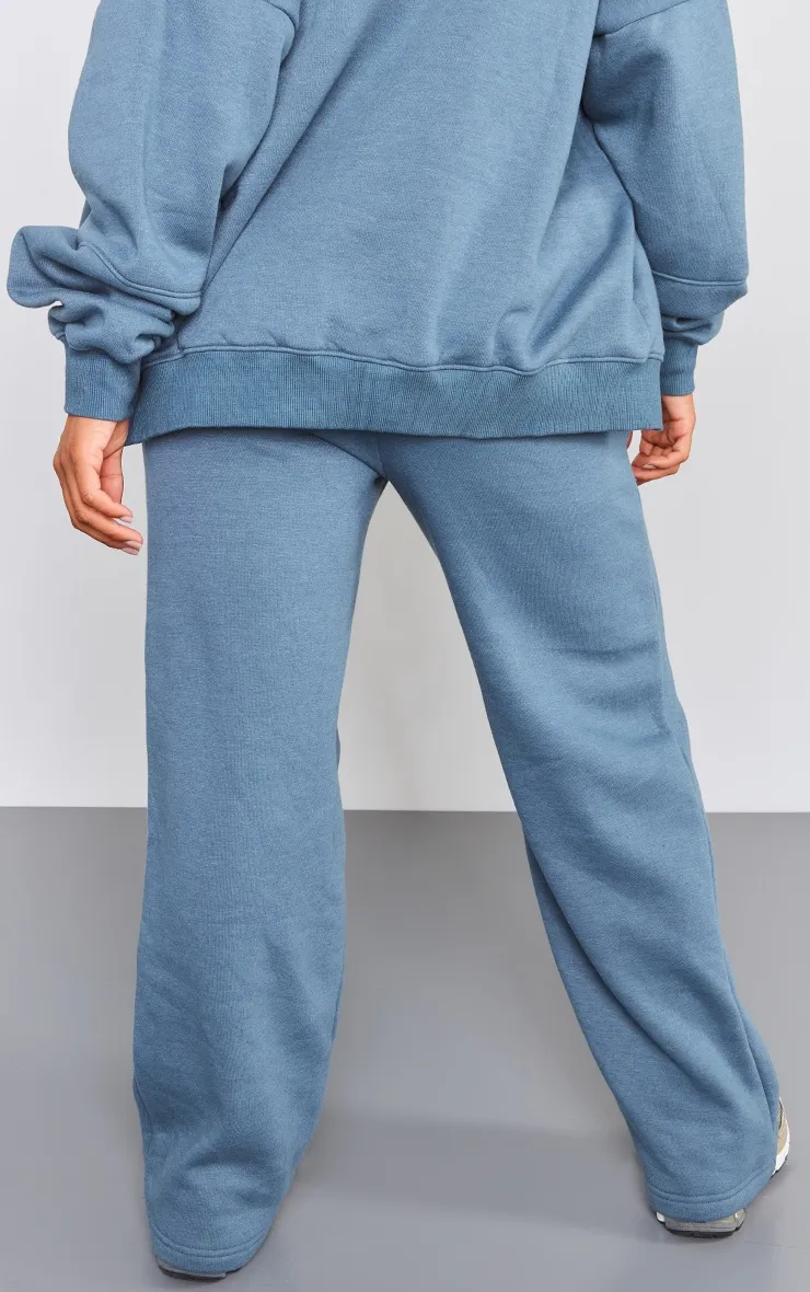 Jogging large deluxe oversize bleu acier à pinces