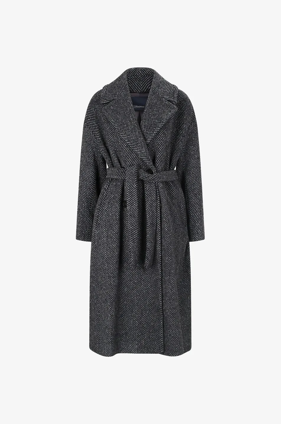 Manteau long en laine vierge et soie Calais