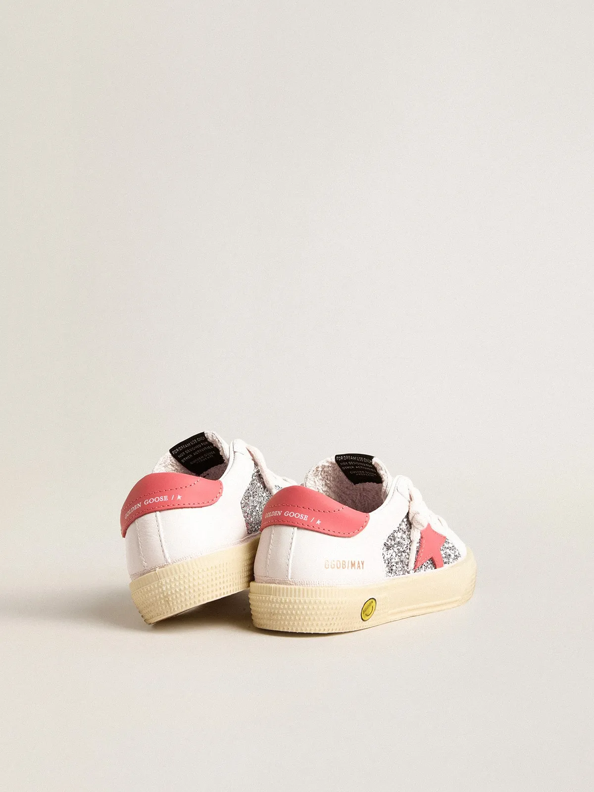 May Junior avec étoile en cuir et contrefort rouges | Golden Goose