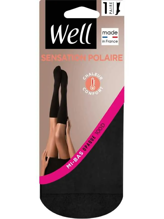 Mi-Bas Opaque 100D Sensation Polaire, Collants - Boutique en ligne Well