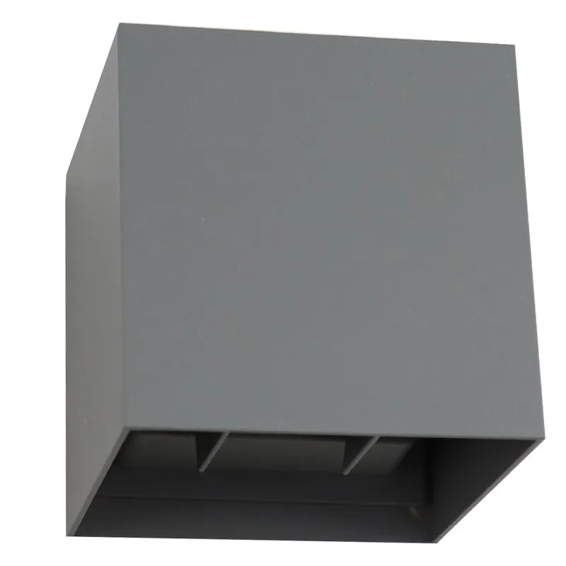 Moderne up down wandlamp grijs, Dion, IP65