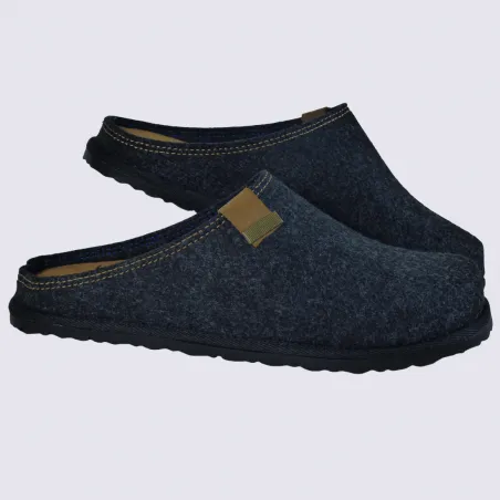 Mules Ara, mules confortables pour homme en feutre anthracite| Igert Chaussures&Maroquinerie