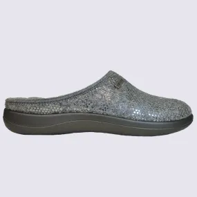 Mules Rohde, mules tendance femme en feutre gris | Igert Chaussures&Maroquinerie