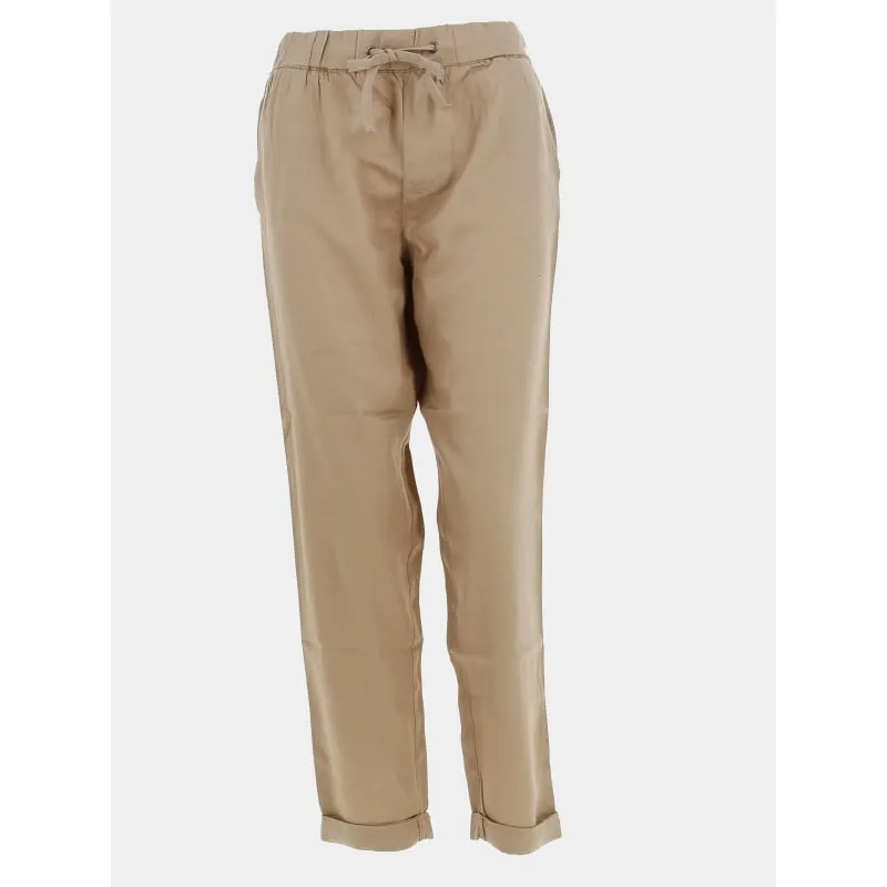 Pantalon fluide ample gaya beige femme - Jacqueline De Yong | wimod