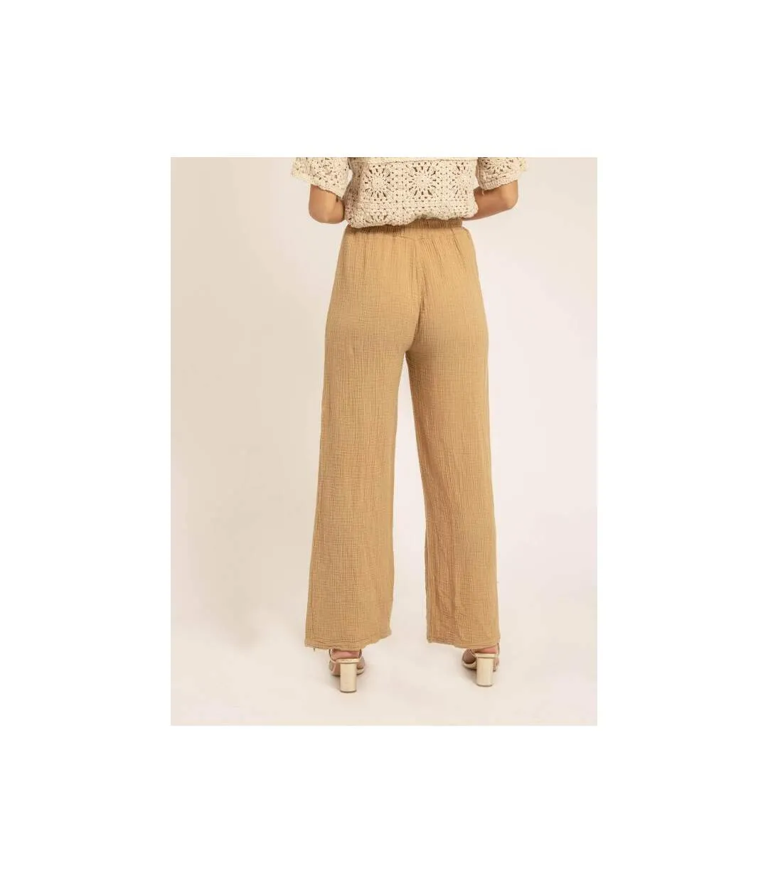 Pantalon fluide gaze de coton EBERTINE - Dona X Lisa