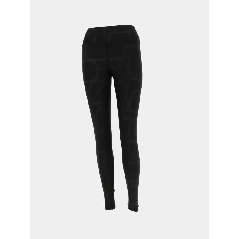 Pantalon fluide imprimés ediline noir femme - Deeluxe | wimod